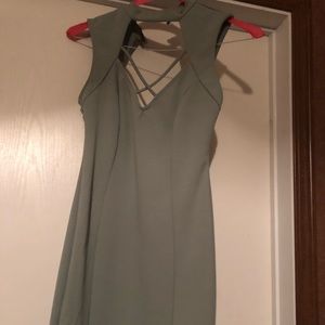 Green mini dress